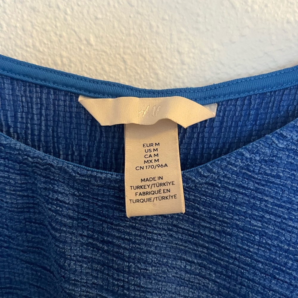 H&M Royal Blue Midi Dress with Side Knot Detail - Picture 6 of 8